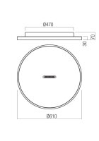 Stropní svítidlo BUTTON PL LED 39W+13W 3000K WH  REDO 01-3831