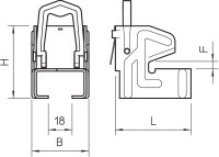 OBO 328 1 Nosníková spona s pružinou 5-11mm Ocel
