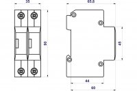 Svodič rázového přepětí HSA-150/2+0 SPD typ 2+3 HAKEL 24535