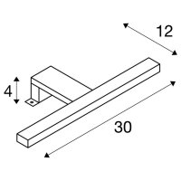 DORISA, zrcadlové svítidlo, LED, 4000K, krátké, chrom, IP44    SLV 1000777