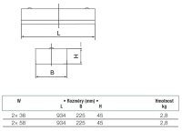 Canes LED 2x36 4000K