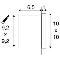 CONCRETO EL, nástěnné zápustné svítidlo šedé, 3,2 W, 45 lm, 3000 K SLV 1006406