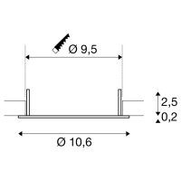 DOWNLIGHT V 100, plochý kryt černá SLV 1007477