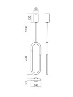 Závěsné svítidlo LATIUM SU LED 9W 3000K BRASS REDO 01-3183