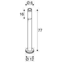 S-TUBE 75 stojací lampa, GU10, 10 W, černá SLV 1007652