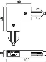 MINITRACK 1c L CONNECTION & RIGHT-HAND P