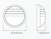 Svítidlo Panlux LUNA grill RDLG-M-60/B mat 60W bílá