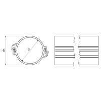 Chránička dělená PVC KOPOHALF pr. 110 mm, 750N/20cm, černá KOPOS 06110P/2_FA