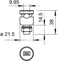 OBO 5001 N-FT Propojovací svorka pro kruhový vodič 8-10mm Ocel žárově zinkováno