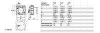 Přívodka vestavná 125A 5p 400V IP67 6h BALS 2876
