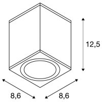 ENOLA SQUARE S, Outdoor, stropní LED svítidlo, antracitové    SLV 1003420