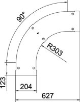 OBO LBD 90 200 R3 FS Víko pro 90° oblouk