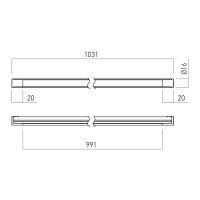 XAXE LINEAR LIGHT FITTING 1031mm 10W 24V