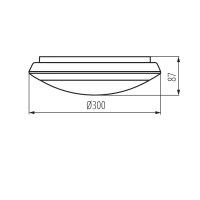 Led plafon s čidlem DABA N LED SMD DL-16W 19062 Kanlux