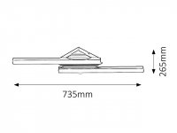 Antonia LED 24W IP44 chrom RABALUX 5895