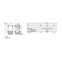 zásuvka nástěnná 4P, 63A/230V, 9h, IP67, bez průchodky, POWER TWIST PCE 134-9