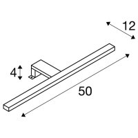 DORISA, zrcadlové svítidlo, LED, 4000K, dlouhé, chrom, IP44    SLV 1000780