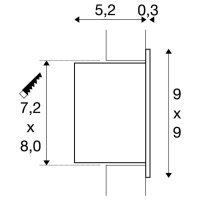 FRAME LED 230V CURVE LED vnitřní nástěnné vestavné svítidlo 2700K SLV 1000574