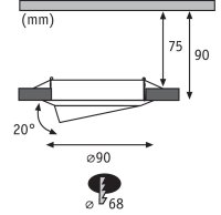 RL Base round swivelling LED 3stepdim 3x