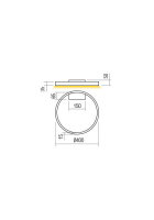 Nástěnné a stroní svítidlo FEBE AP/PL LED RD 24W 3000K D400 SWH REDO 01-2833