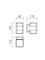 Nástěnné svítidlo TOK AP LED SMD 14,8W IP44 MWH 3000K REDO 90491