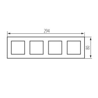 Čtyřnásobný rámeček BIURO 25343 Kanlux