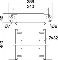 OBO RGBEV 640 FT Prvek kloubového oblouku svislý 60x400 Ocel žárově zinkováno