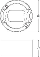 Rámeček pro povrchovou montáž LEDVANCE DOWNLIGHT IP44 FRAME DN 90 WT