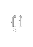 Nástěnné svítidlo TROLL AP LED SMD 9W IP54 DG 3000K REDO 9586