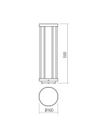 Sloupkové svítidlo KALEN ST LED 8W IP65 DG 3000K 500MM REDO 90578