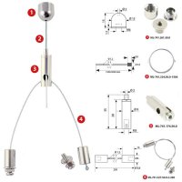 Sada k zavěšení 4F6 - délka lanka 1,5m MCLED ML-741.680.50.1