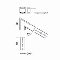 FKU75-S-60-EL Spojka rohová 60° pro profily FKU75, set, elox FK TECHNICS 4739265