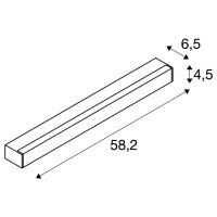 SIGHT LED, nástěnné a stropní svítidlo, s vypínačem, 600mm, černá    SLV 1001283