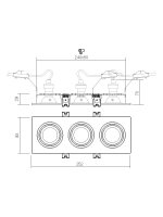 Vestavné svítidlo PT 03 MWH 3X50W GU10 REDO 70394