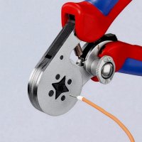 KNIPEX Samonastavitelné kleště pro lisování kabelových koncovek 180 mm