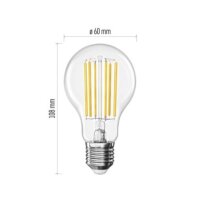 LED žárovka Filament A60 A CLASS E27 7,2W (100W) 1521 lm neutrální bílá