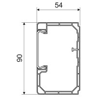 Parapetní kanál PK 90x55 D, černý, 2 m, karton KOPOS PK 90X55 D_FD