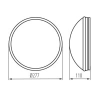 Plafon s čidlem PIRES ECO DL-25O 19000 Kanlux