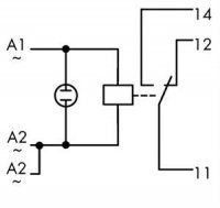 Reléový modul, jmenovité vstupní napětí AC 230 V, 1 přepínací kontakt, šedá