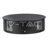 4W LED Wall Light Black Body Round Warm