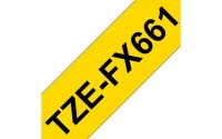 BROTHER TZe-FX661,  žlutá / černá, 36 mm,  s flexibilní páskou