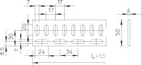 kontruk.-závěsný profil FESP QL 50 4 BK