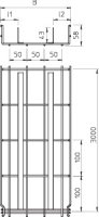 OBO GRM-2T 55 300 G Mřížový žlab GRM se 2 přepážkami 55x300x3000 Ocel