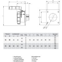 zásuvka vestavná 2P 16A/24/42V DC 10h IP67 přímá niklované kontakty