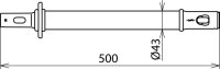 Rukojeť s nástrčnou spojkou D 43 mm délka 500 m DEHN 766520