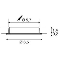 DL 126 LED, typ downlight, kulaté, kartáčovaný kov, teplá bílá, 12 V SLV 112225