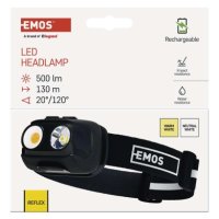 COB LED nabíjecí čelovka P3542, 500 lm, 130 m, Li-pol 1200 mAh EMOS P3542