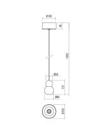 Závěsné svítidlo AOBA SU LED 8W IP20 3000K SWH REDO 01-2692