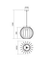 Závěsné svítidlo TRELLIS SU 1X42W E27 BLACK REDO 01-3136