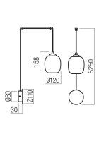 KHADI AP/SU LED 6W 3000K SMOKE  REDO 01-3484